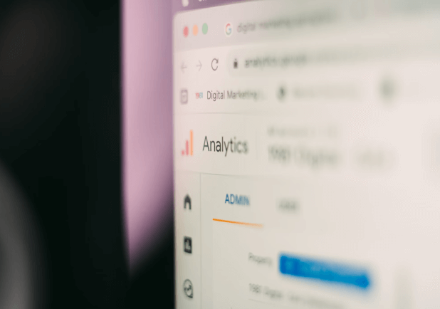 picture of someone look at the google analytics dashboard online